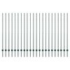 vidaXL Ingelaten hekpost 22 pcs Groen 200 cm Gepoedercoat staal