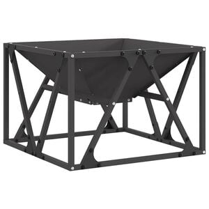 vidaXL Vuurkom Zwart 50 x 50 x 35 cm weervast staal