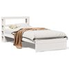 vidaXL Bedframe met hoofdeinde zonder matras 90x190 cm wit