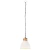 vidaXL Hanglamp industrieel E27 46 cm ijzer en massief hout wit