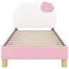 vidaXL Bedframe voor kinderen met hoofdbord Roze 80 x 160 cm PU