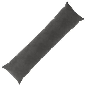 vidaXL Kussen met kussen HEERLEN Donkergrijs 40 x 145 cm fluweel