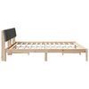 vidaXL Bedframe Bruin en donkergrijs 200 x 200 cm Massief grenenhout