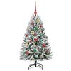 vidaXL Kunstkerstboom met 150 LED Groen en Wit 120 cm PVC en Metaal