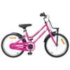 vidaXL Kinderfiets 18 Inch voor 5-7 jaar Roze en Zwart
