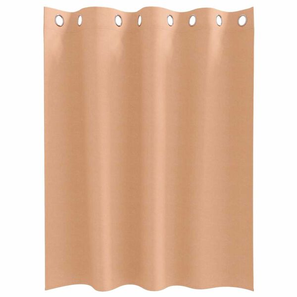 vidaXL Zwart-out Gordijnen met Ringen 2 pcs Licht Bruin 140 x 140 cm