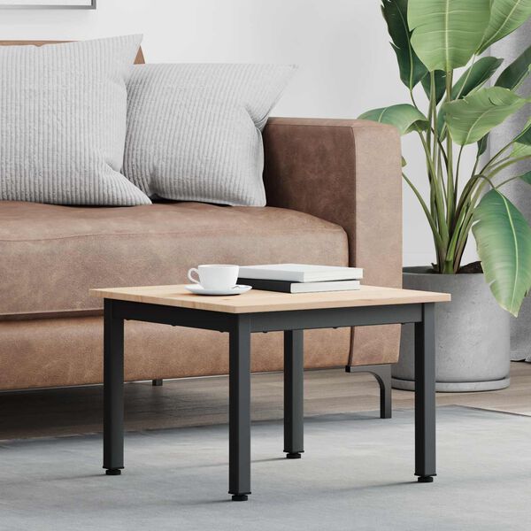 vidaXL Salontafel Naturel 50 x 50 x 36 cm Massief grenenhout