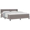 vidaXL Boxspringbed met hoofdeinde Taupe 200 x 180 cm Stof