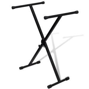 vidaXL Keyboardstandaard verstelbaar enkelvoudig X-frame