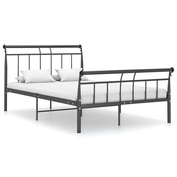 vidaXL Bedframe metaal zwart 120x200 cm