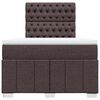 vidaXL Boxspring met matras stof donkerbruin 120x190 cm