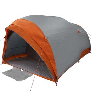 vidaXL Tunnel tent met dak Grijs en Oranje 410 x 285 x 198 cm taft