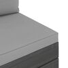 vidaXL Tuinbank 4-zits met kussens pallet massief grenenhout