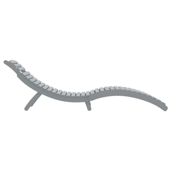 vidaXL Ligbed 184x55x64 cm massief acaciahout grijs