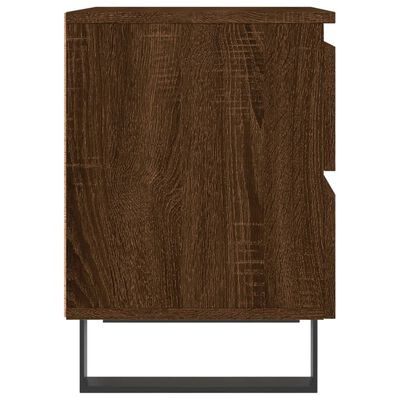 vidaXL Nachtkastje 40x35x50 cm bewerkt hout bruin eikenkleur