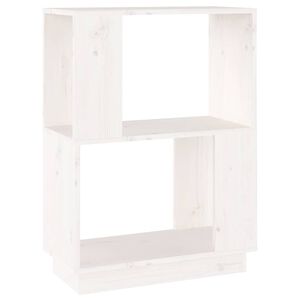 vidaXL Boekenkast/kamerscherm 51x25x70 cm massief grenenhout wit