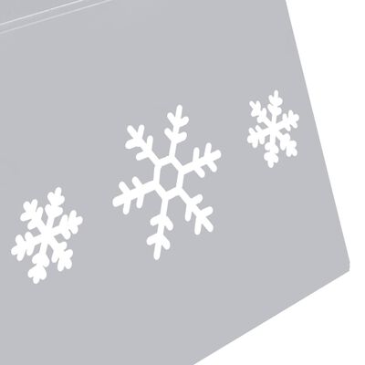 vidaXL Kerstboomrok Ø68x25 cm zilverkleurig en wit