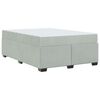 vidaXL Bedframe met matras Lichtgrijs 140 x 200 cm Stof