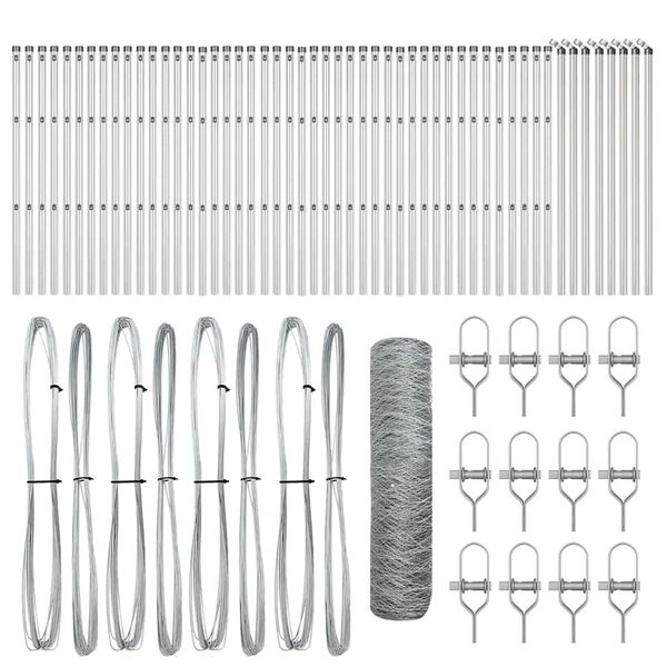 vidaXL Afrasteringspaal Zilver 100 x 0,6 m (36 mm gaas) Staal