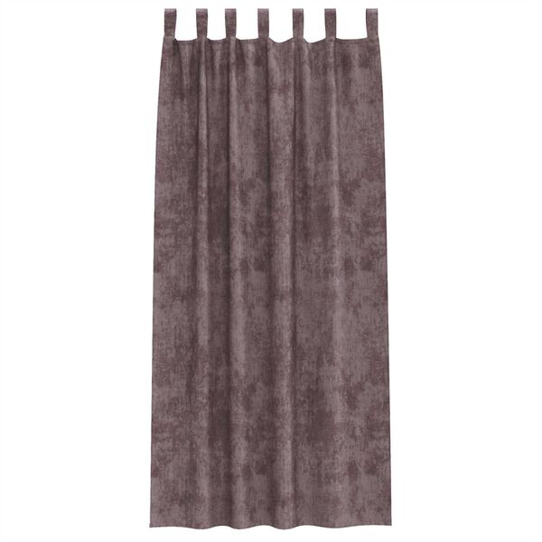 vidaXL Velvet Gordijnen met gordijnen 2 pcs Bruin 245 x 140 cm Fluweel
