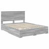 vidaXL Bedframe met hoofdeinde Grijs Sonoma 150 x 200 cm Bewerkt hout