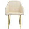 vidaXL Eetkamerstoelen 2 st fluweel cr&egrave;mekleurig