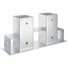 Houtstapelsteun 12 st Zilverkleurig 34 x 10 x 15 cm Staal