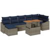 vidaXL Tuin Sofa Set 8 st Grijs Poly riet