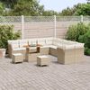 vidaXL Tuin Sofa Set met kussen 13 pcs Beige poly rattan