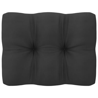 vidaXL 12-delige Loungeset met kussens massief grenenhout zwart