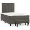 vidaXL Boxspring met matras fluweel donkergrijs 120x200 cm