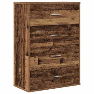 vidaXL Dressoir met lade Oudhout 60 x 31 x 84 cm Bewerkt hout