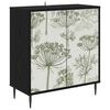 vidaXL Dressoir GOTHA Zwart eiken 69 x 33 x 76 cm Bewerkt hout