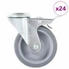 vidaXL 24 st Zwenkwielen met boutgaten 100 mm