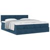 vidaXL Ottoman bed met matrassen 180x200cm fluweel donkerblauw