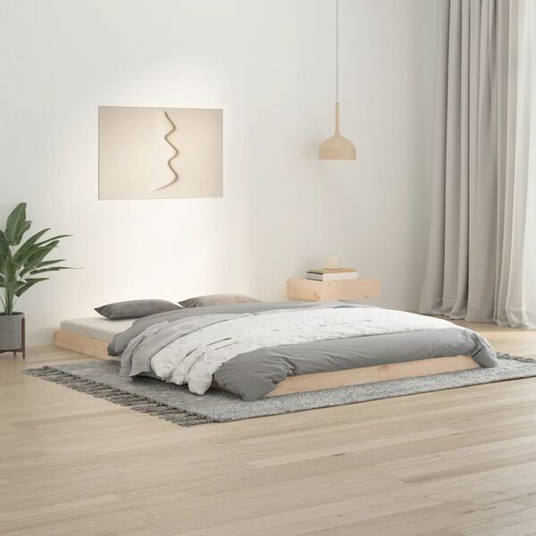 vidaXL Bedframe massief grenenhout 140x200 cm