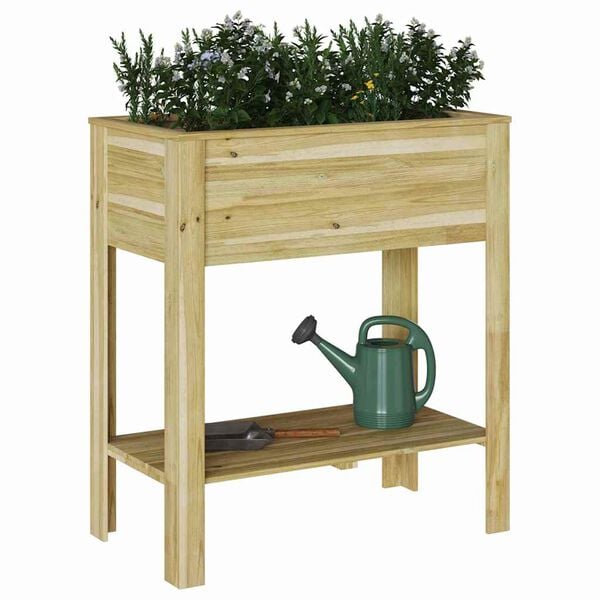 vidaXL Hoge Planter Bruin 85,5 x 46,5 x 96 cm Ge&iuml;mpregneerd grenenhout