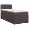 vidaXL Boxspringbed met matras Donkerbruin 90 x 190 cm Stof