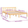 vidaXL Bedframe massief grenenhout 120x200 cm