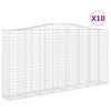 vidaXL Schanskorven 10 st gewelfd 400x50x200/220 cm ijzer