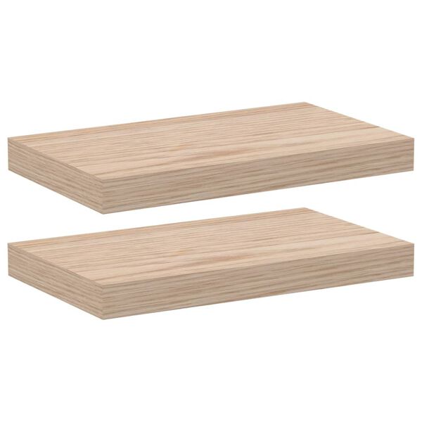vidaXL Wandschapppen 2 st 40x23,5x4 cm bewerkt hout