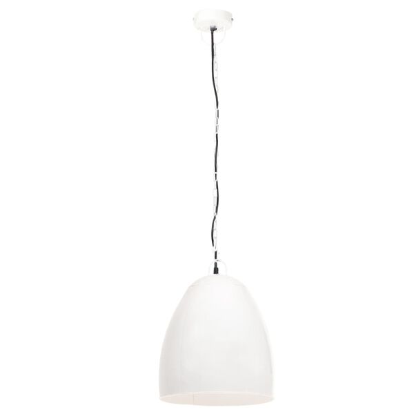 vidaXL Hanglamp industrieel rond 25 W E27 42 cm wit
