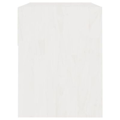 vidaXL Nachtkastje 40x31x40 cm massief grenenhout wit