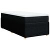 vidaXL Boxspring met matras stof zwart 90x190 cm