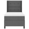 vidaXL Boxspring bed met matras Donkergrijs 90 x 190 cm Stof