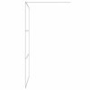 vidaXL Inloopdouchewand 115x195 cm transparant ESG-glas zilverkleurig