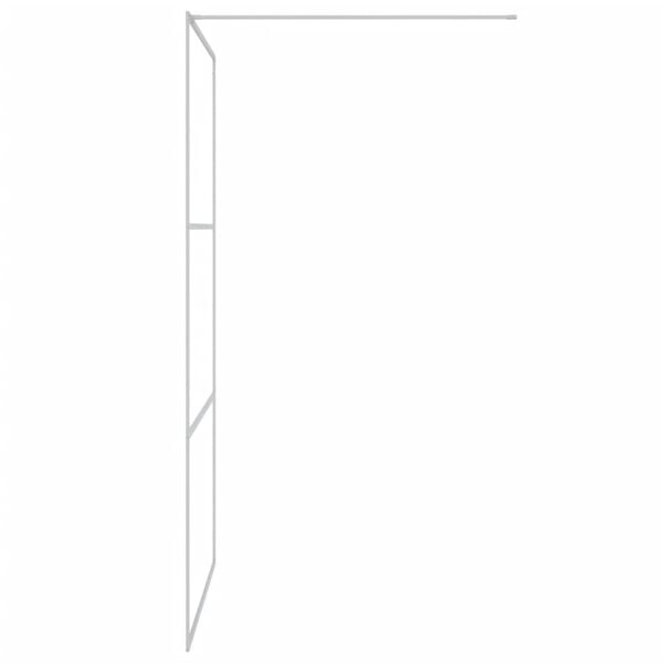 vidaXL Inloopdouchewand 115x195 cm transparant ESG-glas zilverkleurig