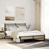 vidaXL Bedframe zonder matras metaal sonoma eikenkleurig 140x200 cm
