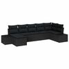 vidaXL Tuin Sofa Set 7 st Zwart poly rattan
