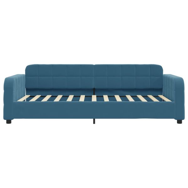 vidaXL Slaapbank met matras 80x200 cm fluweel blauw